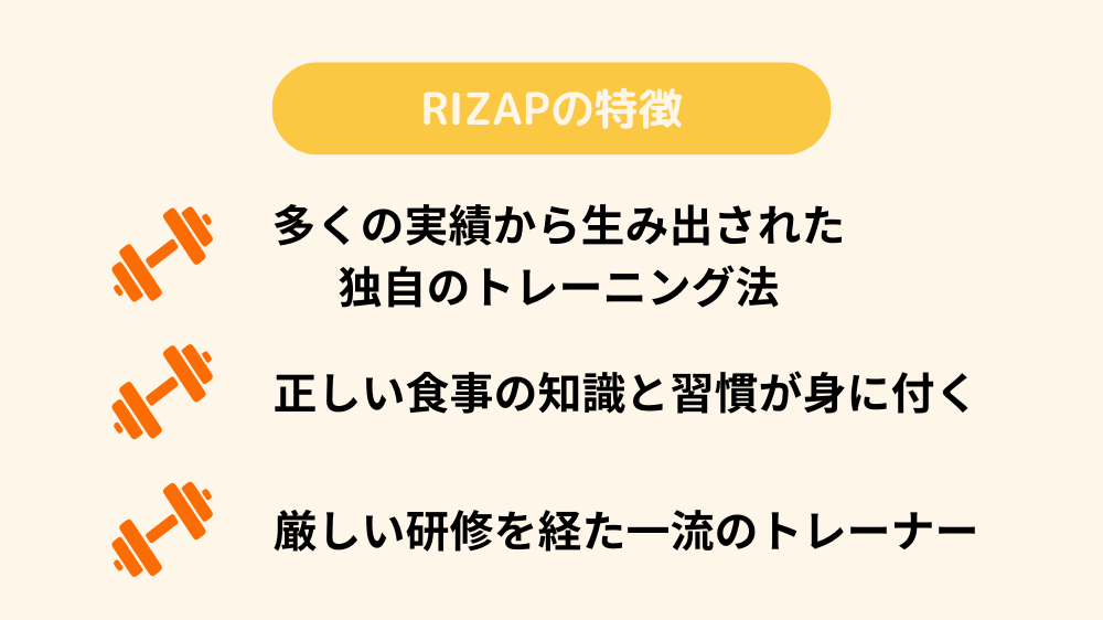 RIZAPの特徴